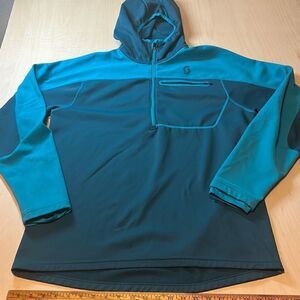 Womens Scott‎ Teal Down/Fleece Jacket Coat Size XL 1/4 Zip